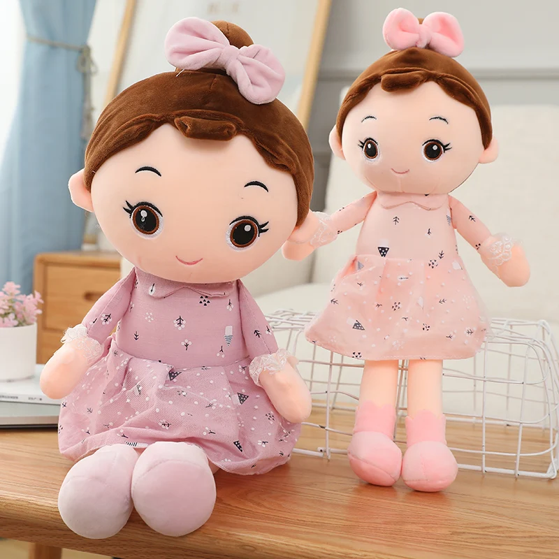 45-90CM Cute Angel Girl Plush Toy Lovely Stuffed Anime Figure Doll Wear Beautiful Dress Soft Toys For Girls Boys Christmas Gifts