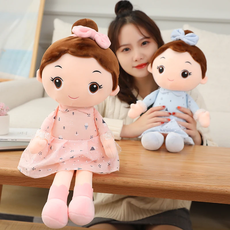 45-90CM Cute Angel Girl Plush Toy Lovely Stuffed Anime Figure Doll Wear Beautiful Dress Soft Toys For Girls Boys Christmas Gifts