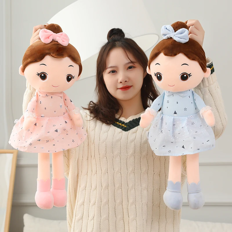 45-90CM Cute Angel Girl Plush Toy Lovely Stuffed Anime Figure Doll Wear Beautiful Dress Soft Toys For Girls Boys Christmas Gifts