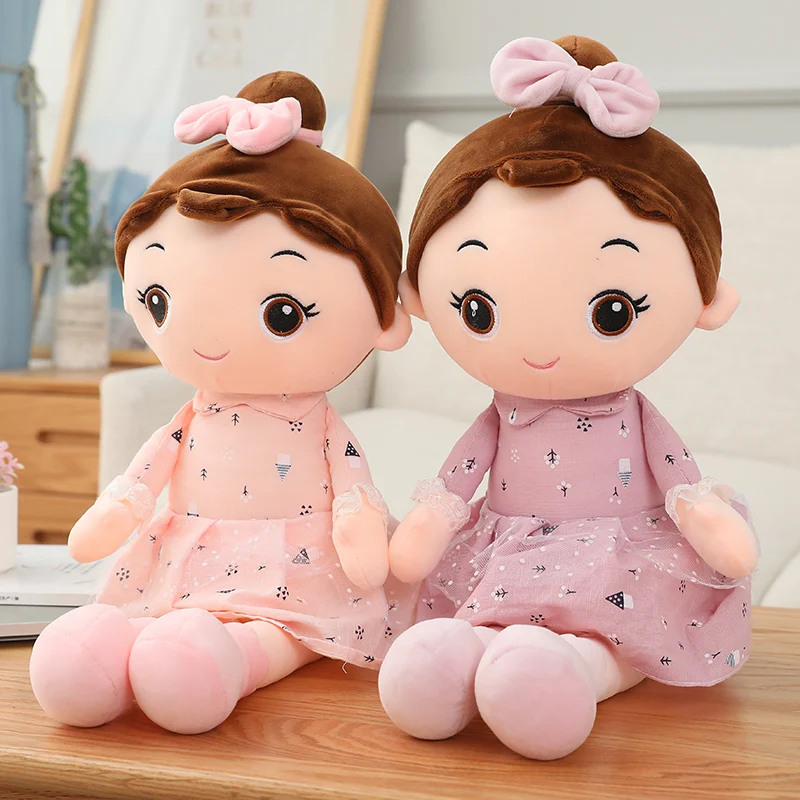 45-90CM Cute Angel Girl Plush Toy Lovely Stuffed Anime Figure Doll Wear Beautiful Dress Soft Toys For Girls Boys Christmas Gifts