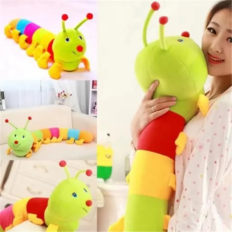 50-230cm Colorful Caterpillar Plush Toy Soft Pillow Worm Caterpillar Figure Doll Kids Stuffed Plush Toys Birthday Gift