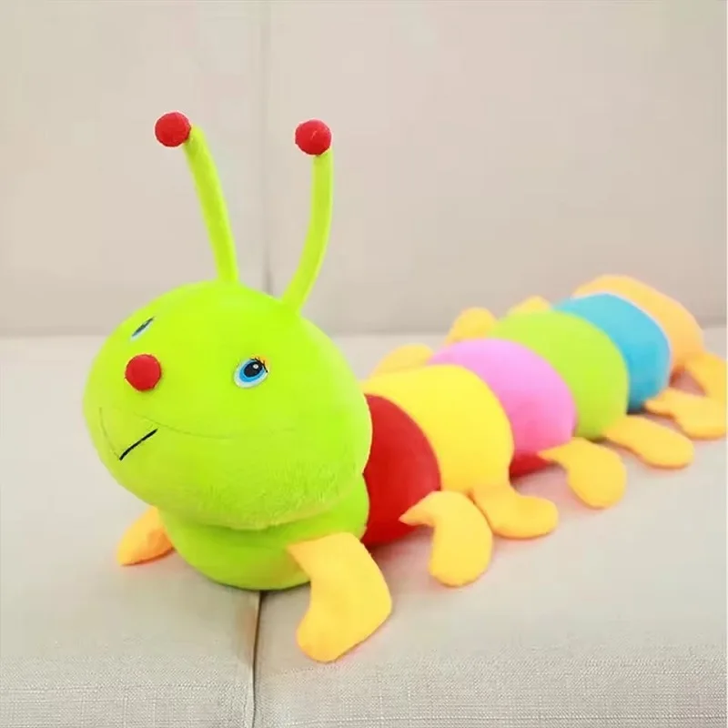 50-230cm Colorful Caterpillar Plush Toy Soft Pillow Worm Caterpillar Figure Doll Kids Stuffed Plush Toys Birthday Gift