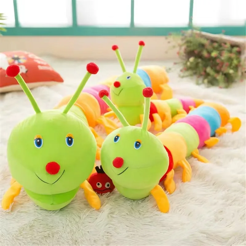 50-230cm Colorful Caterpillar Plush Toy Soft Pillow Worm Caterpillar Figure Doll Kids Stuffed Plush Toys Birthday Gift