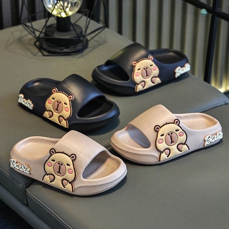 Children Slippers Cute Cartoon Girl EVA Home Slippers 2-16 Years Old Capibala Boys Non Slip Soft Soled Bathroom Slippers